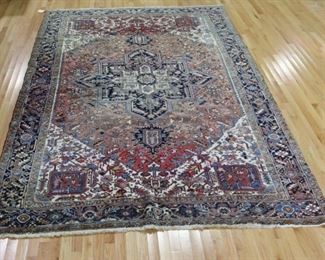 Antique And Finely Hand Woven Heriz Carpet