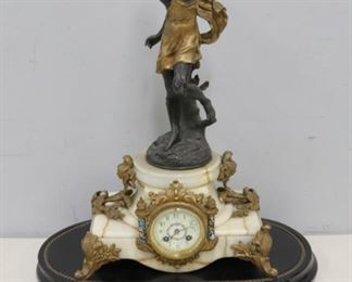 Antique French Marble And Bronze Mounted Figural