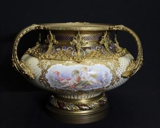 Finest Quality Large Sevres Style Bronze Mounted