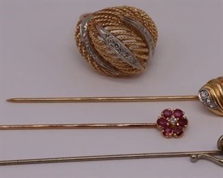 JEWELRY Assorted Gold Jewelry Grouping