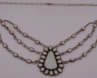JEWELRY Signed Southwest Sterling and Opal