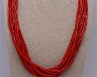 JEWELRY Southwest MultiStrand Coral Necklace