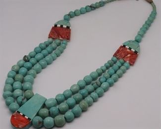 JEWELRY Turquoise and Shell MultiStrand Necklace