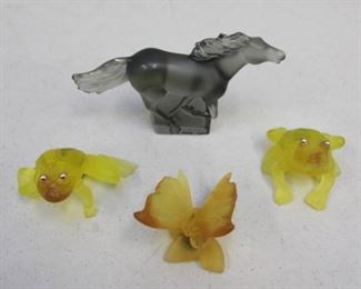 Lalique Horse Daum Frogs And Butterfly