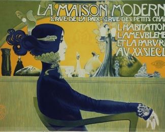 LA MAISON MODERNE VINTAGE LITHOGRAPHIC POSTER