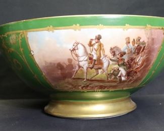 Limoges Hand Painted Center Bowl With Napoleonic