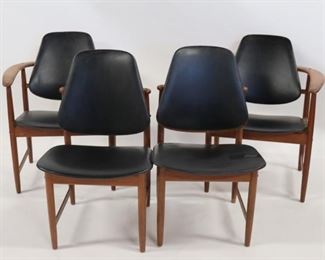 Midcentury Set Of Arne Hovmand Olsen Chairs