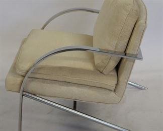 Midcentury Upholstered Chrome Chair 