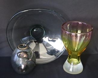 Pieces Of Signed Art Glass