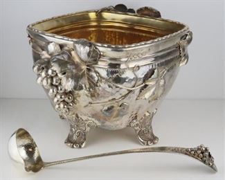 STERLING Late th C Gorham Sterling Punch Bowl 