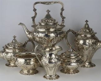 STERLING Pc Gorham Sterling Tea Service