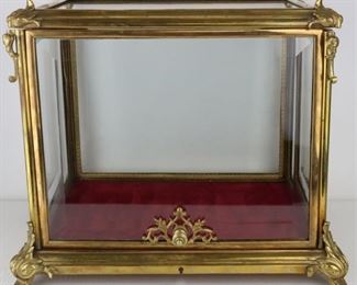 th Century Display Case with Beveled Glass