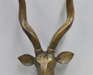 Vintage Patinated Bronze Sculpture Of A Gazelle