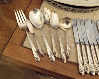 Silver plate serving pieces