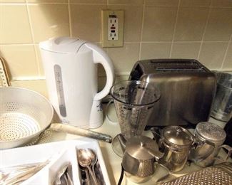 Electric tea kettle, stainless toaster...