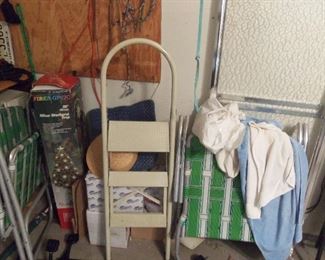 Ladders, folding chairs