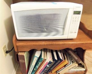 Small microwave oven, cook books