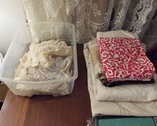 Tablecloths, doilies