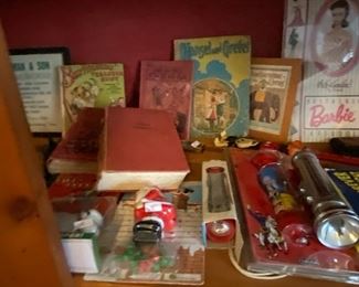 Antique books and toys 
