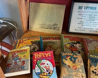 Antique books and toys 