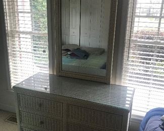 Wicker Dresser / Mirror $ 198.00