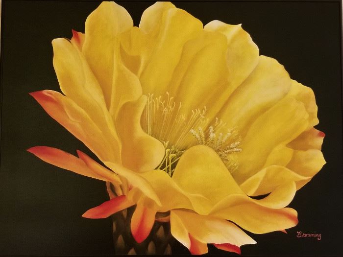 Beautiful large yellow flower art
