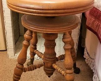 Antique piano stool