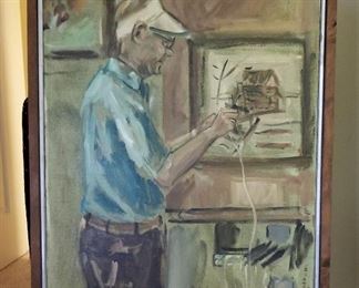 Great art of all different subjects throughout this home. 