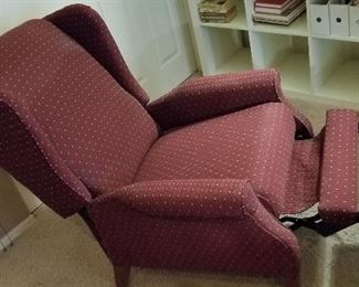 Red burgundy recliner