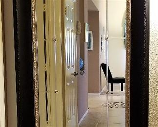 Very large framed long mirror