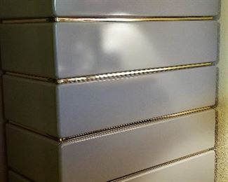 Art Deco vintage gray bureau. 