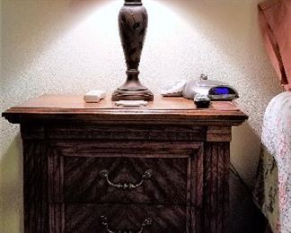 Wonderful wood side tables and lamps for sale