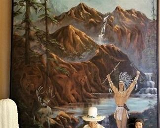 Okay this is just so beautiful. Look closely at the art and notice the Native American head in the clouds. I just had to put a few extra views of this throughout the photos. 