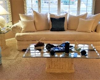 Pristine Sofas and chairs and tables with unique bases