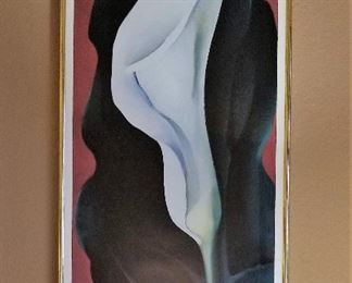 Goergia O'Keeffe Calla Lily Art. I love her art!     Georgia Totto O'Keeffe (November 15, 1887 – March 6, 1986) was an American artist. She was best known for her paintings of enlarged flowers, New York skyscrapers, and New Mexico landscapes. O'Keeffe has been recognized as the "Mother of American modernism"