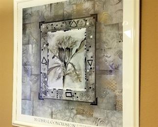 Black and white and silver and gold artwork