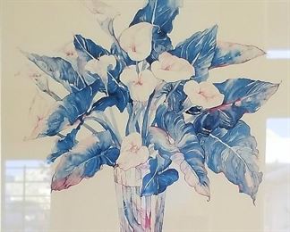 Blue Calla Lily art