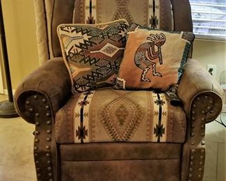 Like new furnishings. Southwest recliner.