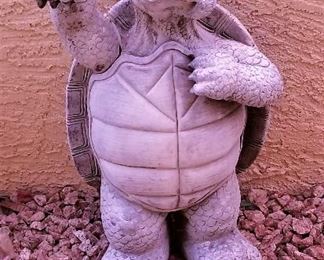 What's up dude?  This outdoor turtle will make you smile!