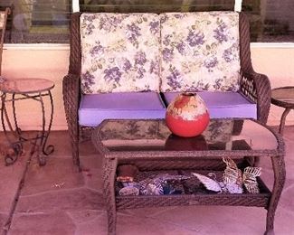 Outdoor wicker furniture