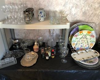 WATERFORD WINE GLASSES, KITCHEN ITEMS