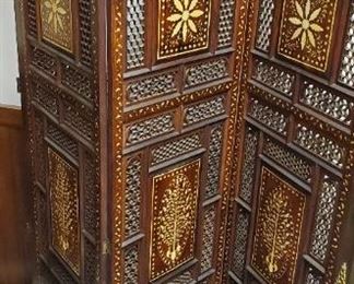 Room divider, inlaid ivory