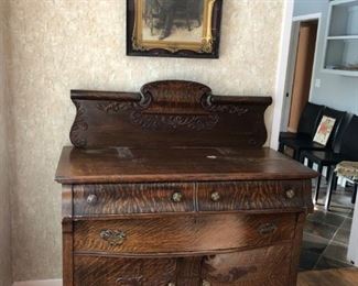 Antique Tiger Oak Sideboard