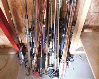 Numerous Fishing Rods and Fly Reels