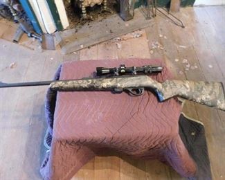 Remington Model 597 22 Rifle with Scope(Camo Stock/SN B2723301/Permit or CCW Required for Purchase)