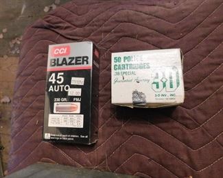 45 Auto and 38 Special Ammunition