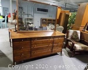 Haywood Wakefield 'Cadence' Dresser with Mirror *See Lot #2306 for Matching Nightstand.