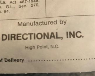 Directional Inc. Sofa made in North Carolina 