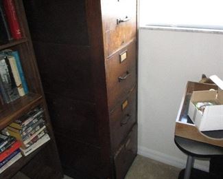 Antique wooden file cabinet