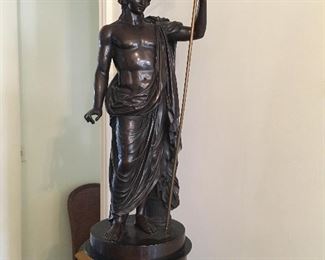 Bronze Statue of Antinous/signed Morelli  Rinaldi